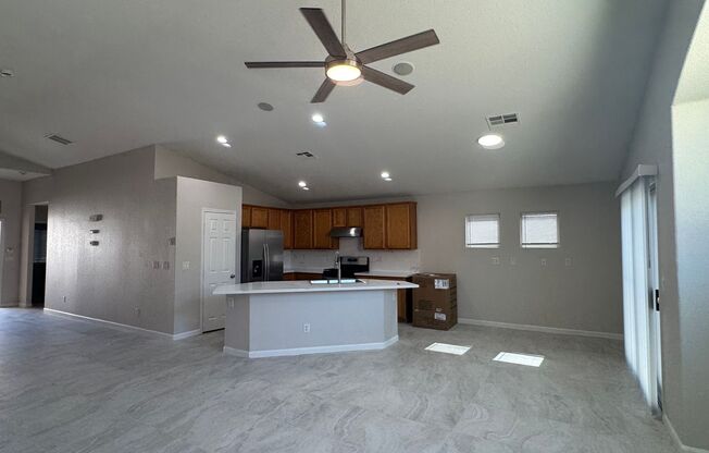 1 story home, 3 bedrooms, 2 bathrooms, 2 car garage