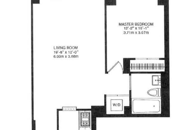 1 bed, 1 bath, 700 sqft, $4,800, Unit 27-J