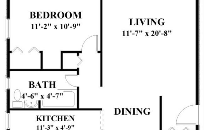 1 bed, 1 bath, 765 sqft, $1,615