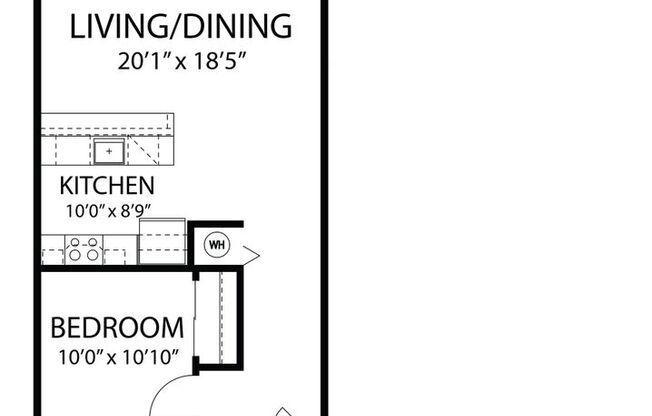 1 bed, 1 bath, 640 sqft, $1,700, Unit 425