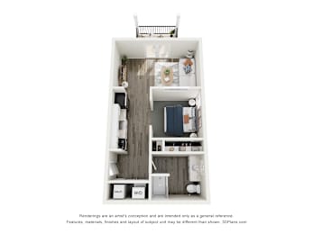 1 bed, 1 bath, 535 sqft, $1,315