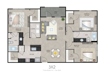 3 beds, 2 baths, 1,308 sqft, $1,952