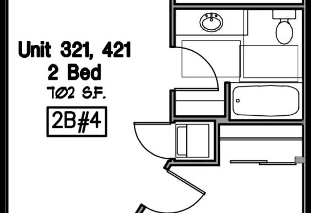 2 beds, 1 bath, 657 sqft, $1,900, Unit 321
