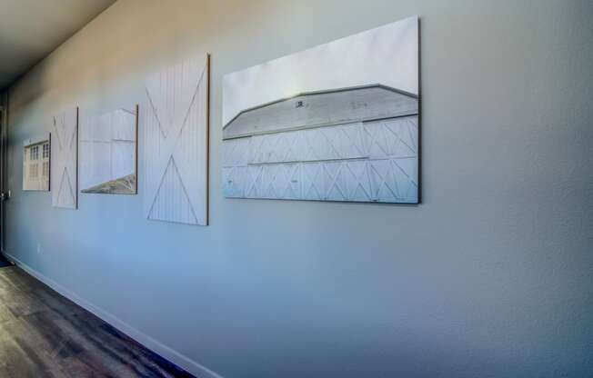 Clubhouse Interior Art at Aviator at Brooks Apartments, Clear Property Management, San Antonio, TX