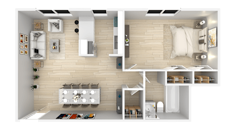 1 bed, 1 bath, 1,193 sqft, $1,623