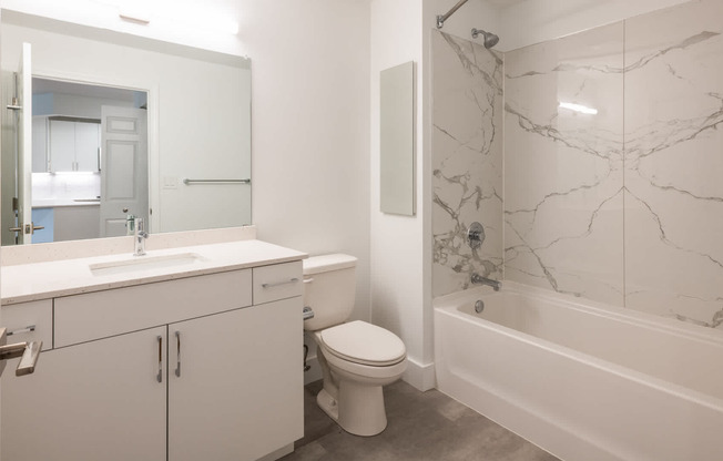 Bathroom With Hard Surface Flooring