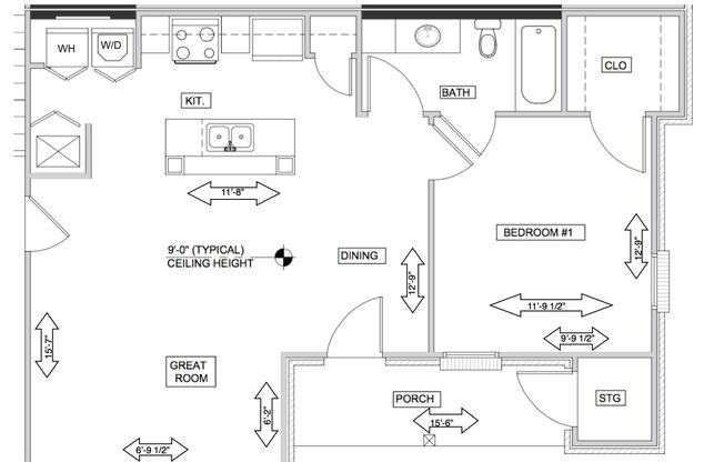 1 bed, 1 bath, 765 sqft, $845, Unit 1323