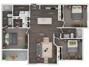 3 beds, 2 baths, 1,233 sqft, $2,160
