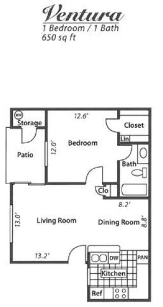 1 bed, 1 bath, 650 sqft, $1,475