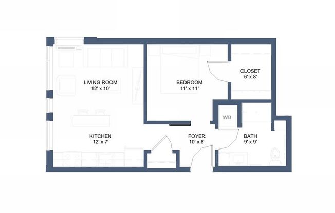 1 bed, 1 bath, 548 sqft, $1,225, Unit 314