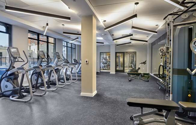 the gym at the flats east bank
