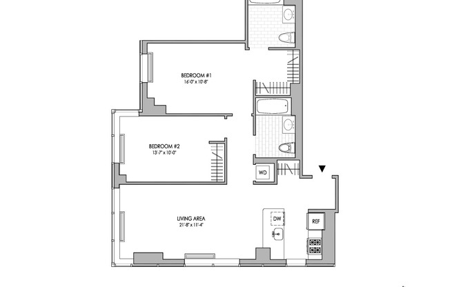 2 beds, 2 baths, $5,816, Unit 1026