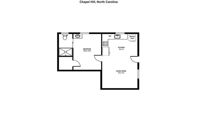 1 bed, 1 bath, $1,200, Unit # C