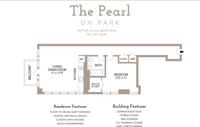 1 bed, 1 bath, $3,995, Unit 3H