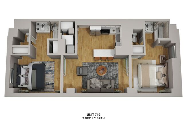 2 beds, 2 baths, 950 sqft, $3,350, Unit 510