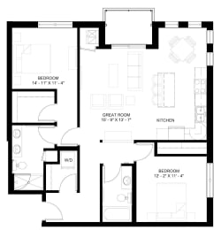 2 beds, 2 baths, 1,146 sqft, $2,240