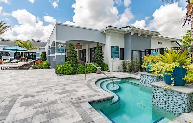 Outdoor Spa Hot Tub at Edge75, Naples, Florida 34104