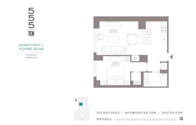 1 bed, 1 bath, $6,085, Unit 50L