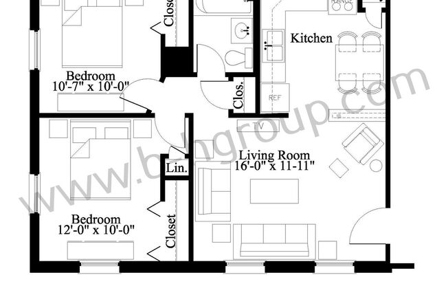 2 beds, 1 bath, 750 sqft, $995, Unit 2105-3