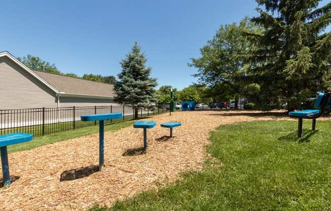 This is a picture of the off-leash dog park at Nantucket Apartments, in Loveland, OH.