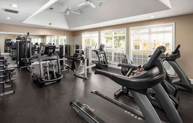 Fitness Center at Abberly Woods Apartment Homes, Charlotte, NC 28216