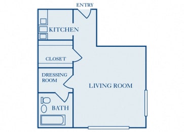 Studio, 1 bath, 400 sqft, $685