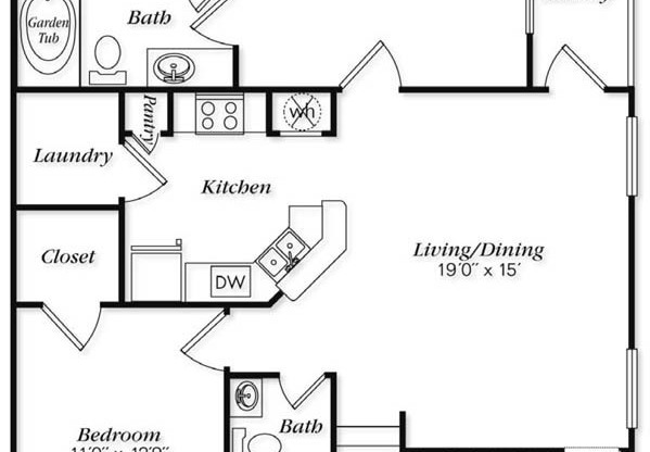 2 beds, 2 baths, 1,149 sqft, $1,170, Unit 0401