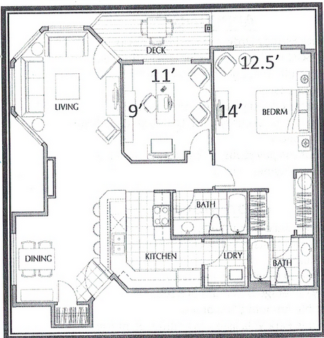 2 beds, 2 baths, 1,070 sqft, $2,190