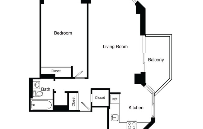 1 bed, 1 bath, 587 sqft, $4,098, Unit S09N