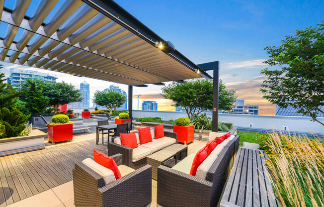 Rooftop Sundeck and Garden with Gorgeous Views  at The Martin, Seattle, WA