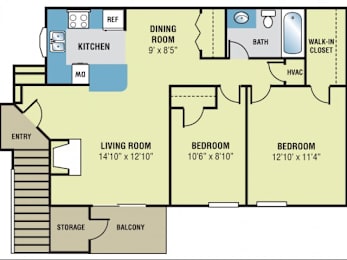 1 bed, 1 bath, 905 sqft, $1,320