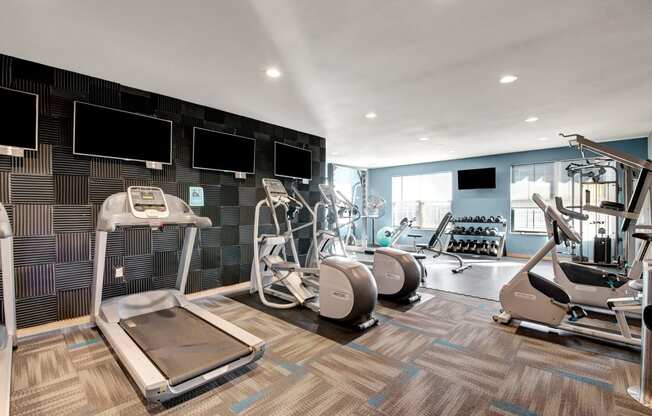 Gym at The Vue at Pinnacle Peak Apartment Homes Apartments in Fitchburg, WI