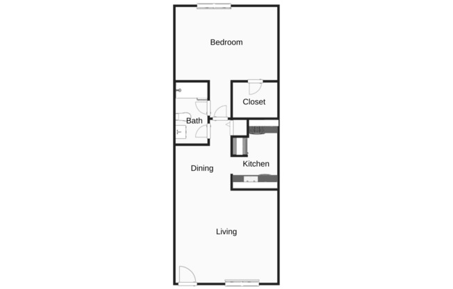 1 bed, 1 bath, 554 sqft, $1,025