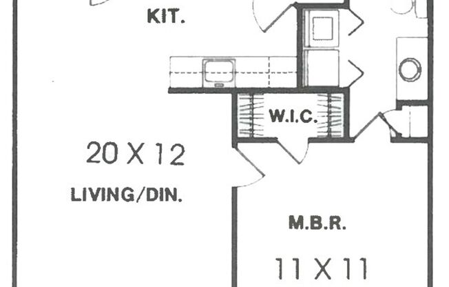 1 bed, 1 bath, 578 sqft, $1,075, Unit 901-24 (Style D)