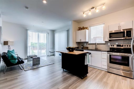 Living With Kitchen at East 51 At Rocketts Landing, Richmond, VA, 23231