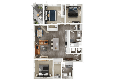 3 beds, 2 baths, 1,242 sqft, $2,389