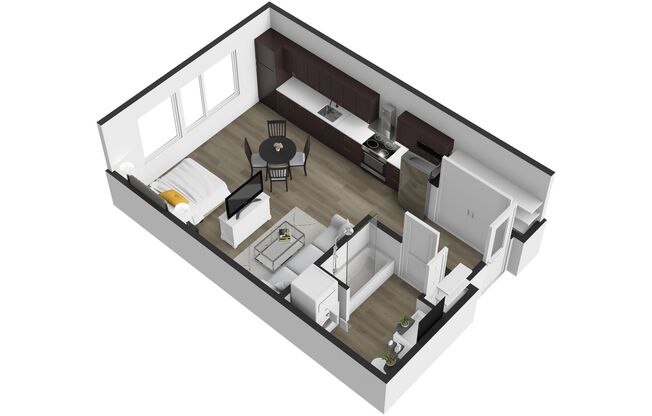 Studio, 1 bath, 475 sqft, $1,550, Unit C-201