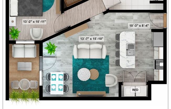 1 bed, 1 bath, 750 sqft, $1,381, Unit 3A-1212
