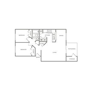 2 beds, 1 bath, 868 sqft, $1,665