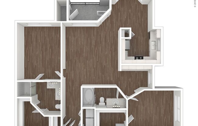 2 beds, 2 baths, 1,176 sqft, $1,615