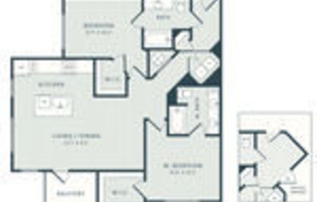 2 beds, 2 baths, 1,198 sqft, $1,908