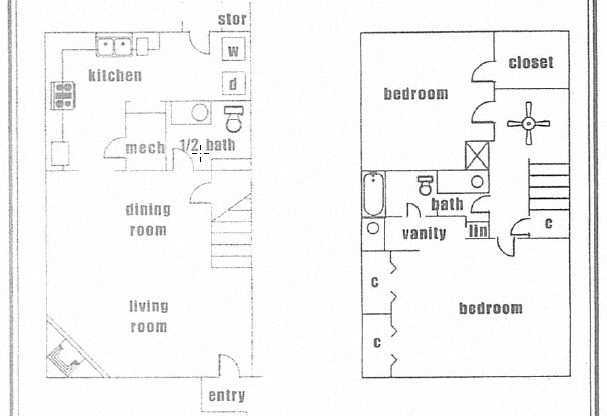 2 beds, 1.5 baths, $909