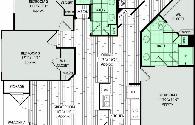 3 beds, 2 baths, 1,425 sqft, $2,179