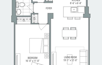 1 bed, 1 bath, 650 sqft, $5,395, Unit 8E