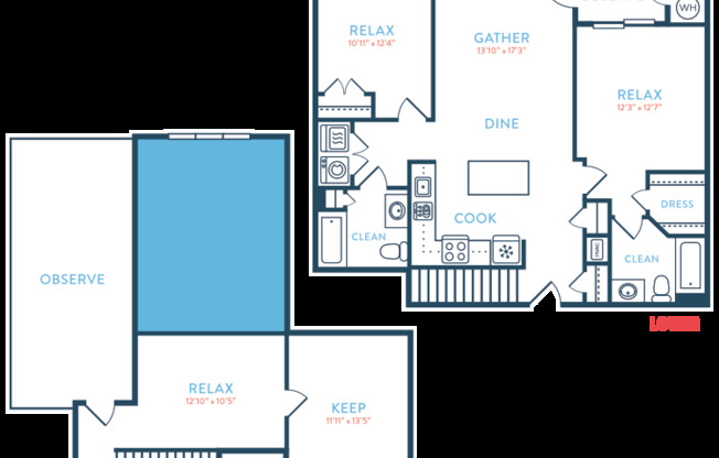 2 beds, 2 baths, 1,080 sqft, $3,367