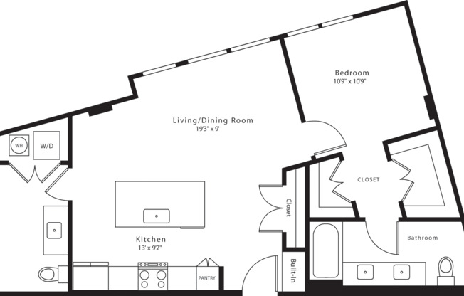 1 bed, 1 bath, 801 sqft, $2,360, Unit 201