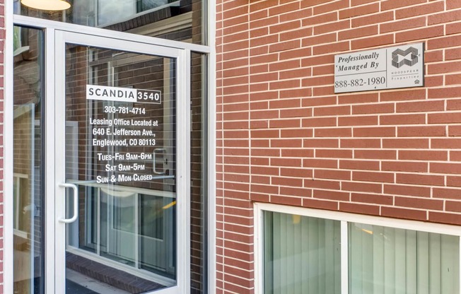 Building Front Entrance at Scandia Apartments