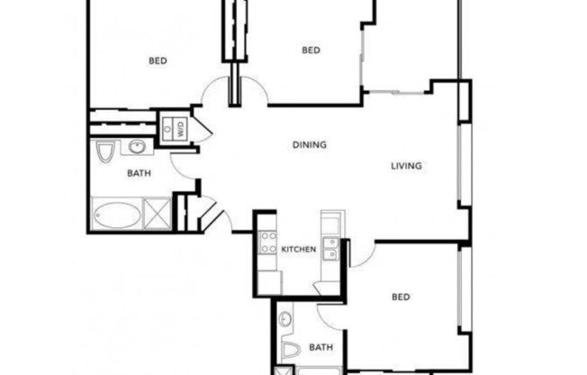 3 beds, 2 baths, 1,330 sqft, $3,612