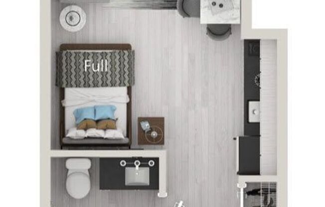 Studio, 1 bath, 391 sqft, $1,352, Unit Unit 0321