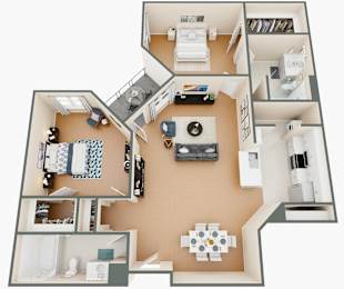 2 beds, 2 baths, 1,103 sqft, $1,879